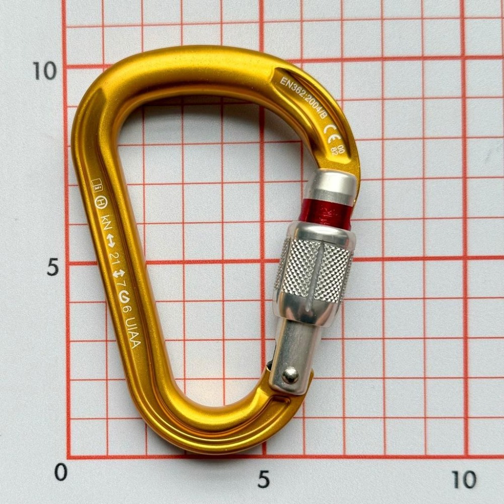 【隔壁山友】現貨+發票 Petzl Attache Carabiner 鉤環 有鎖鉤環 HMS 大D鉤環 攀岩 溯溪-細節圖3