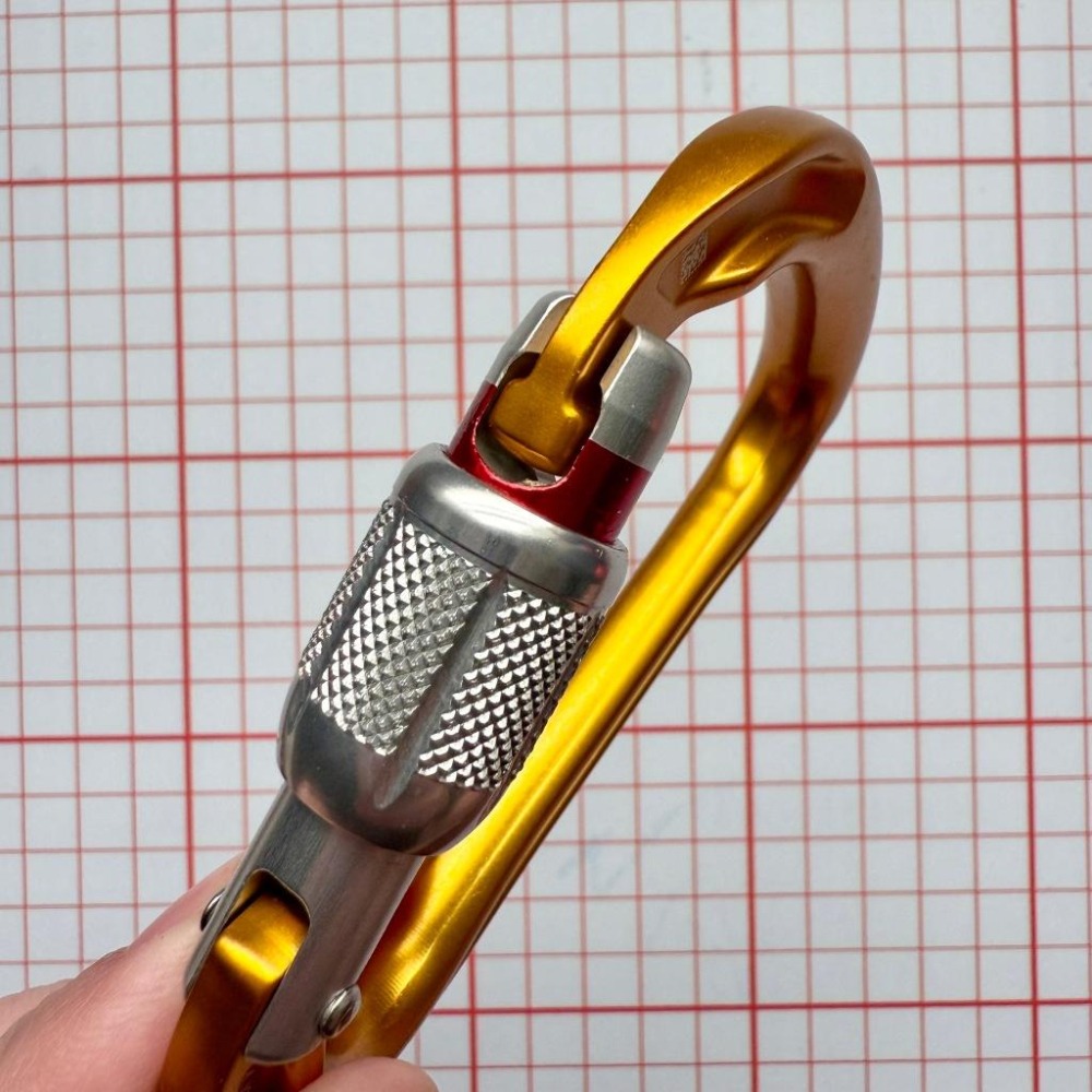 【隔壁山友】現貨+發票 Petzl Attache Carabiner 鉤環 有鎖鉤環 HMS 大D鉤環 攀岩 溯溪-細節圖4