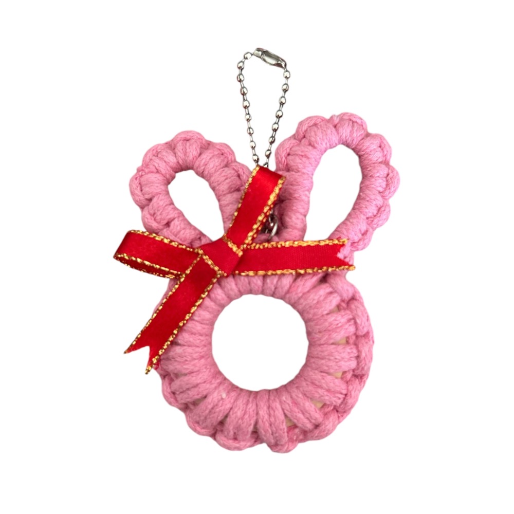 🌞暖暖手作小窩🌞兔子編織吊飾/編織吊飾/動物吊飾/送禮/鑰匙圈-規格圖3