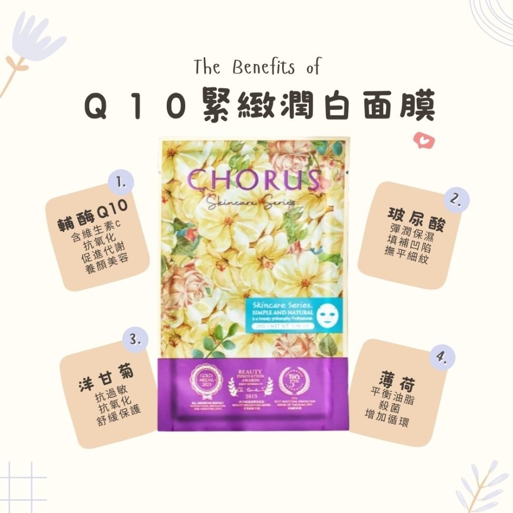 醫美級面膜煥顏系列_Q10透白_杏仁酸晶漾透白_水妍舒活-細節圖4