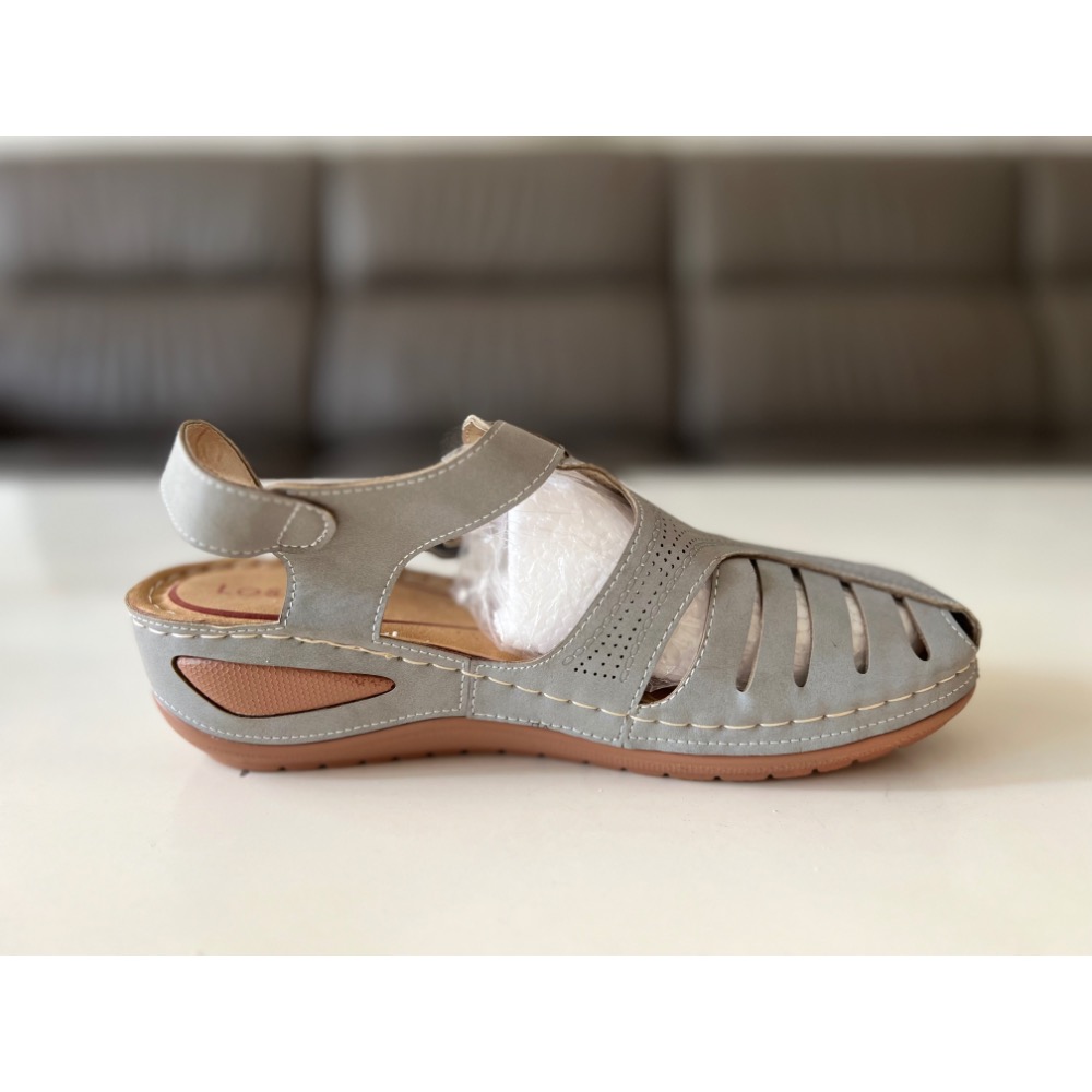 全新涼鞋 包頭涼拖鞋 復古涼鞋 鏤空涼鞋 洞洞鞋 舒適女士涼鞋 厚底軟底-細節圖4