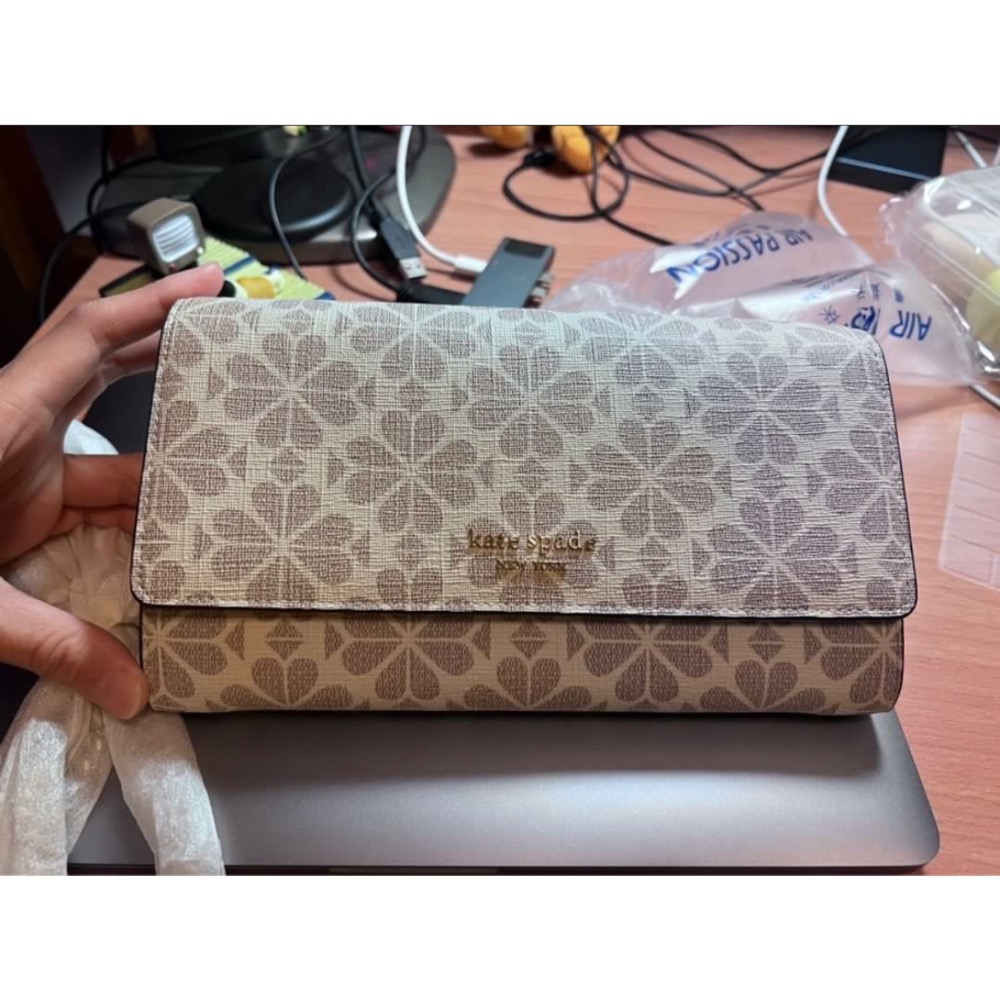 二手Kate spade NEW YORK WOC 防刮老花金鏈側背包 手拿包-細節圖5