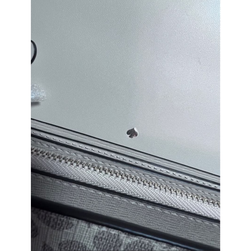 二手Kate spade NEW YORK WOC 防刮老花金鏈側背包 手拿包-細節圖7