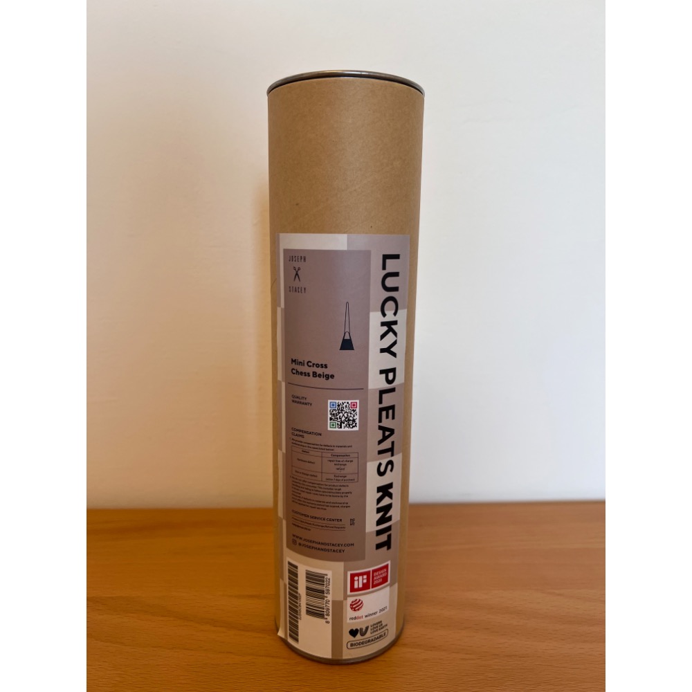 Joseph and Stacey針織棋盤格手機百褶包-迷你-卡其駝-細節圖8