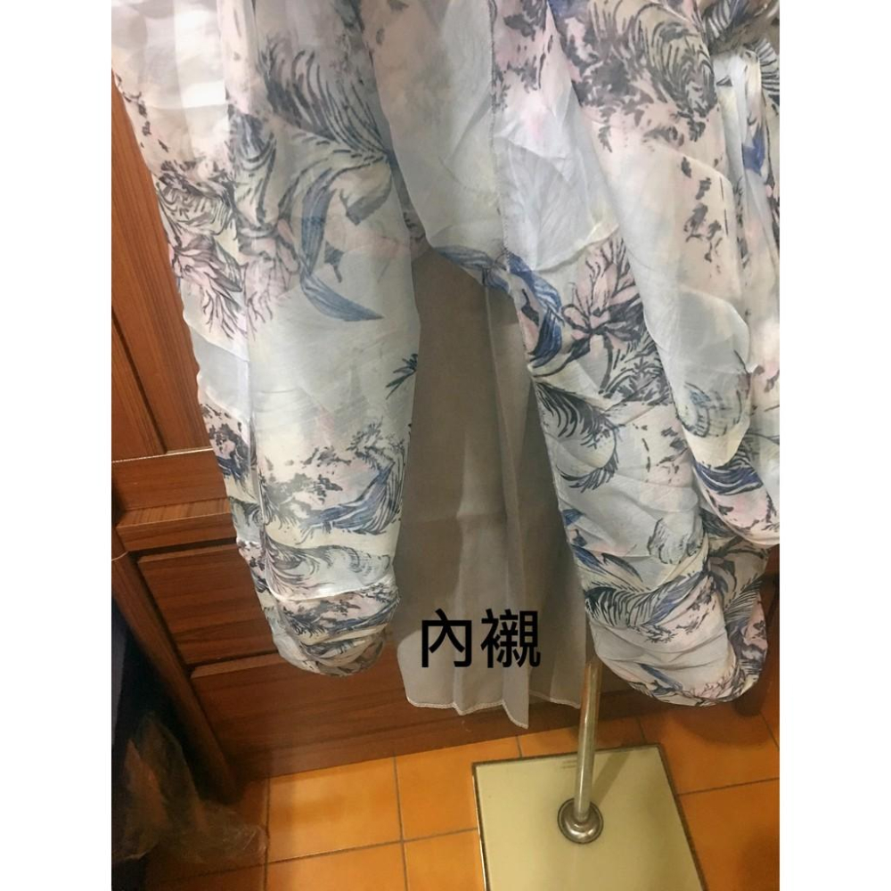 『現貨快速出』柔BuQ【QB0107】春夏仙女氣質雪紡連身長洋裝(2XL)-細節圖7