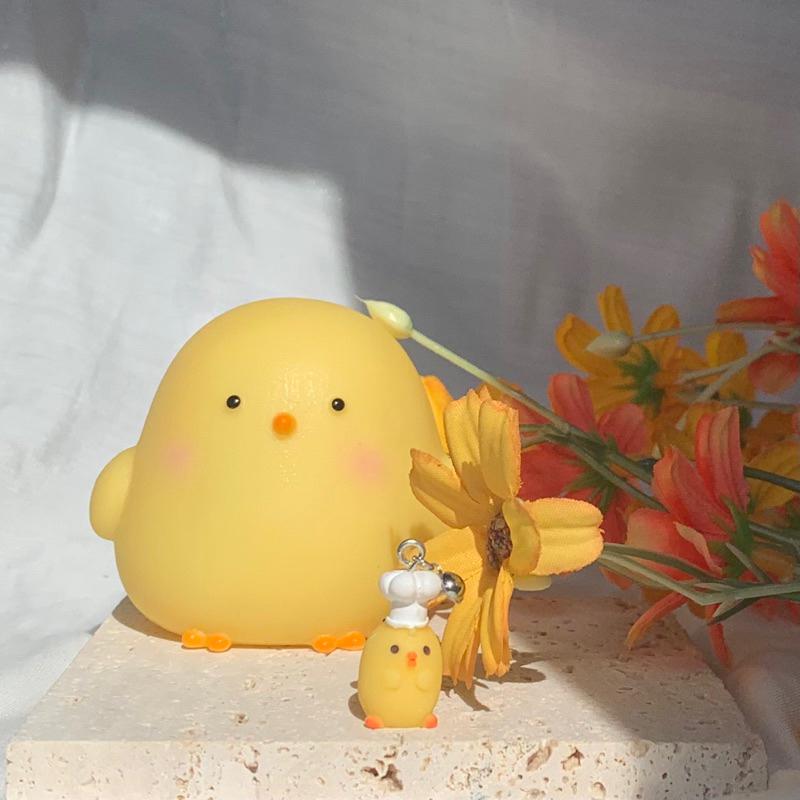 𝗦𝗽𝗿𝗶𝗻𝗚𝘂𝗮｜現貨｜小雞廚師耳環 可愛日系動物迷你精緻少女心趣味創意耳飾吊飾無耳洞耳夾-細節圖2