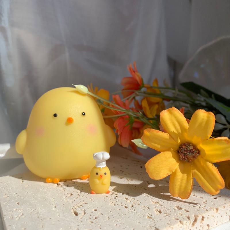 𝗦𝗽𝗿𝗶𝗻𝗚𝘂𝗮｜現貨｜小雞廚師耳環 可愛日系動物迷你精緻少女心趣味創意耳飾吊飾無耳洞耳夾-細節圖3