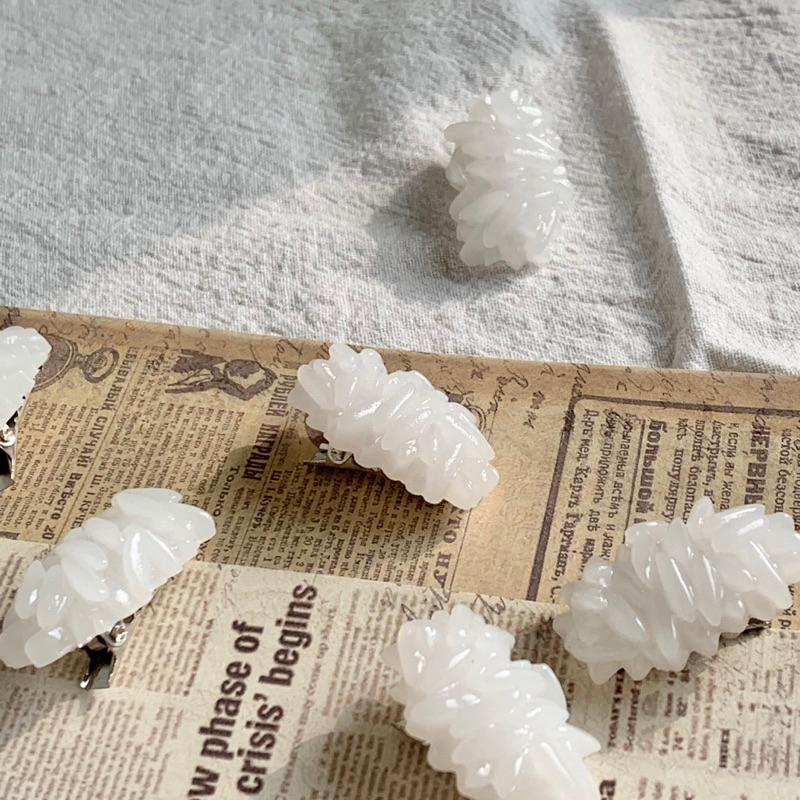 𝗦𝗽𝗿𝗶𝗻𝗚𝘂𝗮｜現貨｜一坨飯粒髮夾 食物清新可愛日系袖珍趣味創意少女心飾品-細節圖4