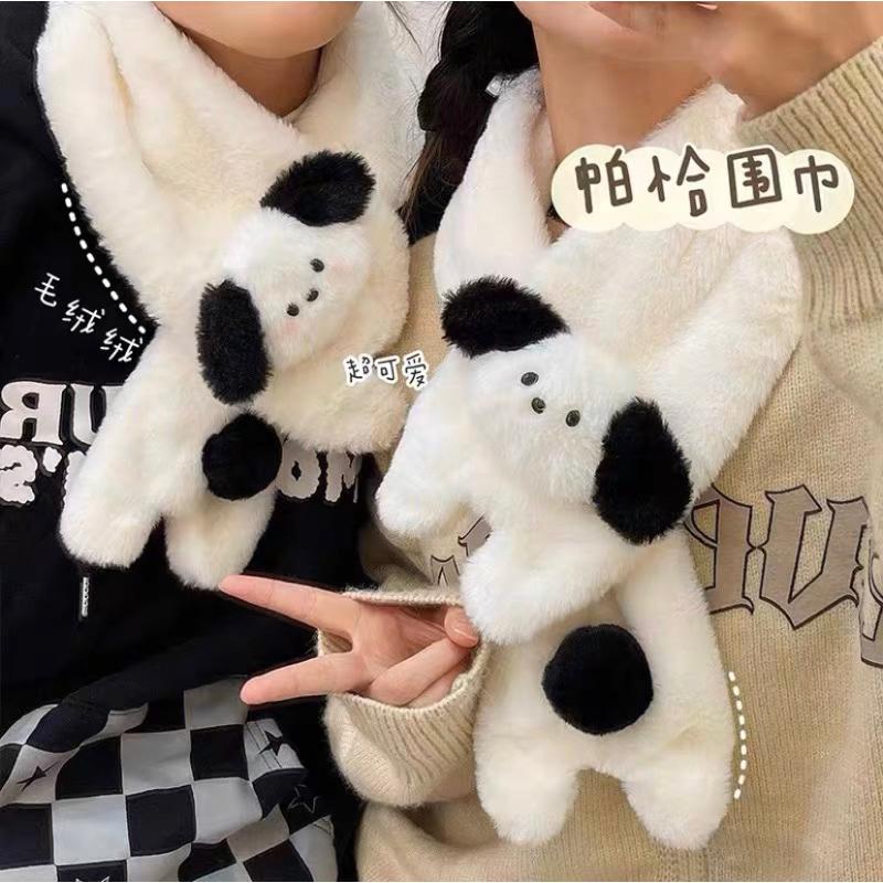 𝗦𝗽𝗿𝗶𝗻𝗚𝘂𝗮｜現貨｜毛絨狗勾圍巾 秋冬日系可愛少女心百搭毛茸茸保暖ins-細節圖2