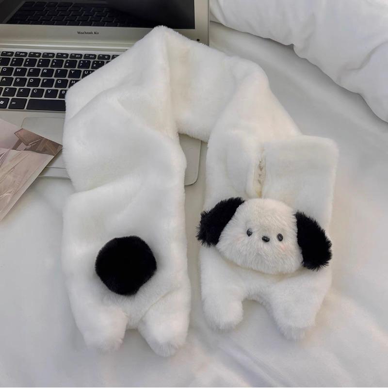 𝗦𝗽𝗿𝗶𝗻𝗚𝘂𝗮｜現貨｜毛絨狗勾圍巾 秋冬日系可愛少女心百搭毛茸茸保暖ins-細節圖5