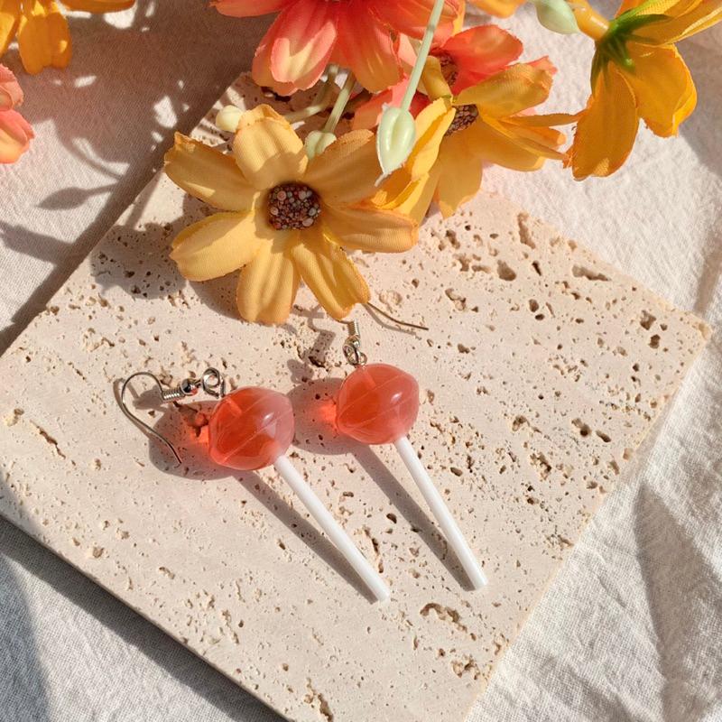 𝗦𝗽𝗿𝗶𝗻𝗚𝘂𝗮｜現貨｜草莓棒棒糖 清新可愛日系食物迷你精緻少女心趣味創意耳飾吊飾無耳洞耳夾-細節圖2