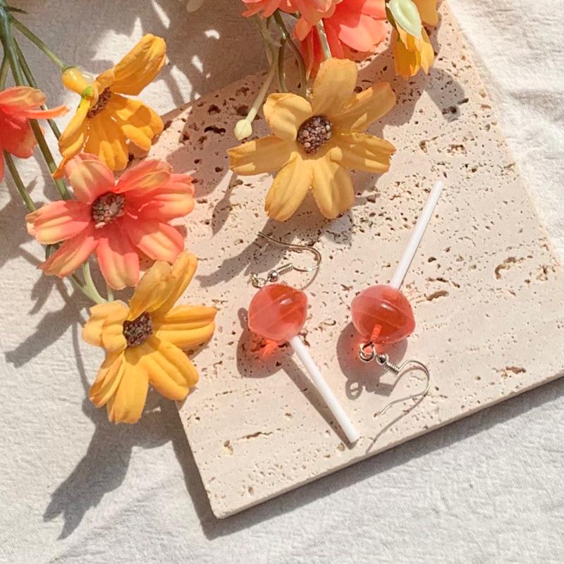 𝗦𝗽𝗿𝗶𝗻𝗚𝘂𝗮｜現貨｜草莓棒棒糖 清新可愛日系食物迷你精緻少女心趣味創意耳飾吊飾無耳洞耳夾-細節圖6