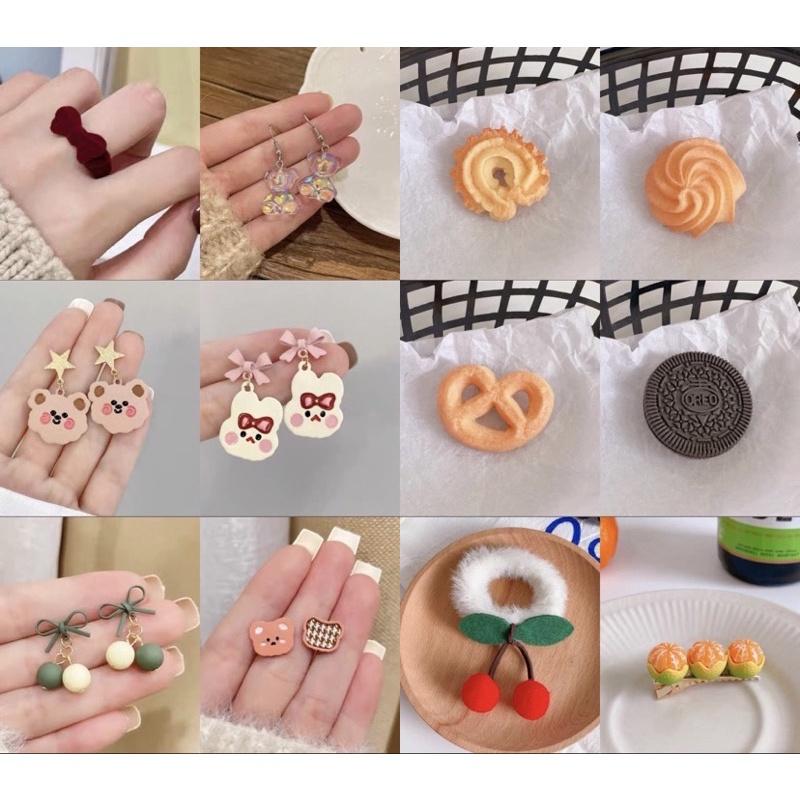 𝗦𝗽𝗿𝗶𝗻𝗚𝘂𝗮｜現貨｜ $99超值清倉飾品福袋 日系軟妹可愛袖珍手作飾品項鍊耳環耳夾手環戒指髮夾無耳洞-細節圖8