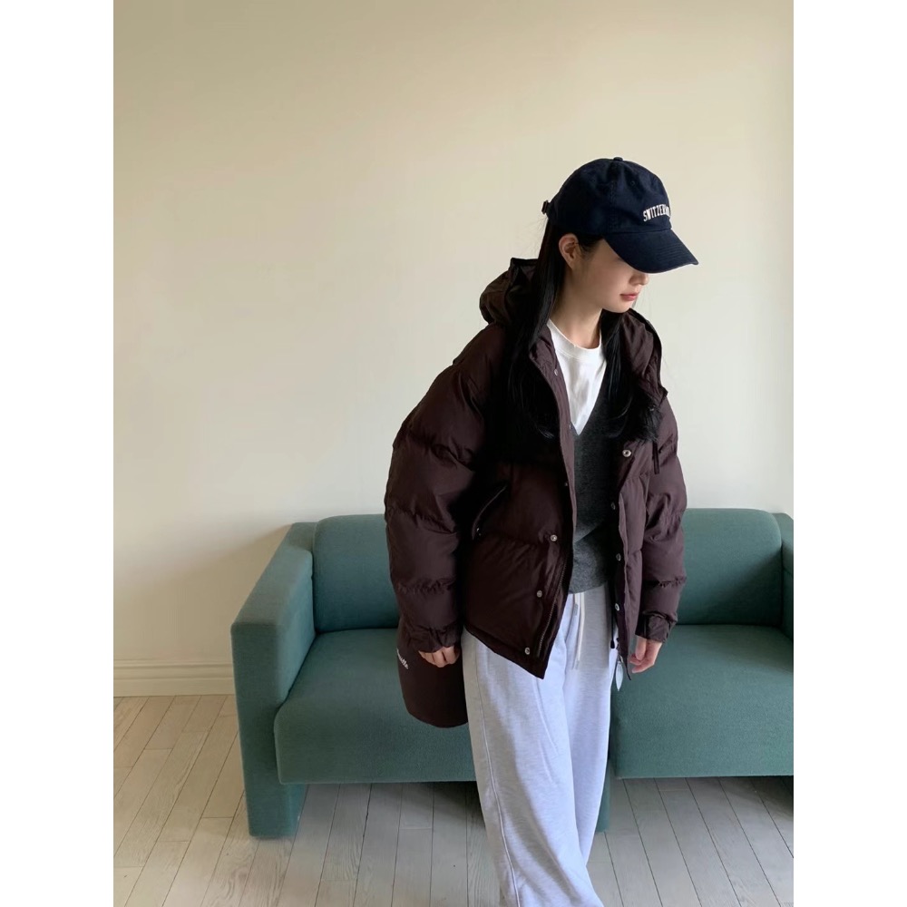 ［正韓預購］最美設計家鴨絨連帽羽絨外套-細節圖3