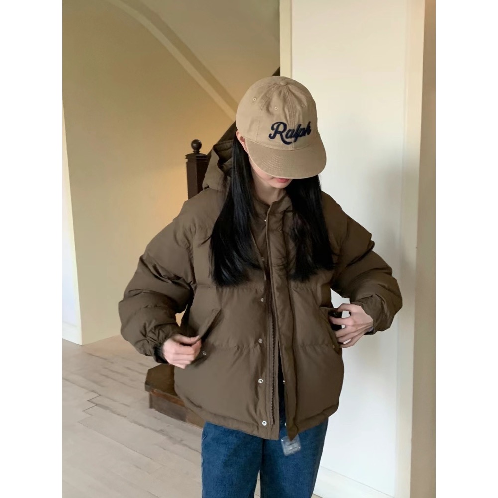 ［正韓預購］最美設計家鴨絨連帽羽絨外套-細節圖4