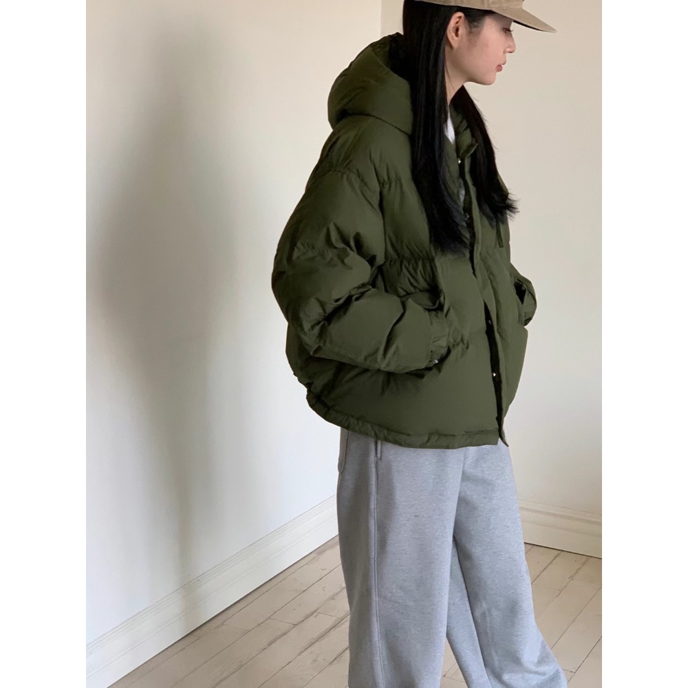 ［正韓預購］最美設計家鴨絨連帽羽絨外套-細節圖9