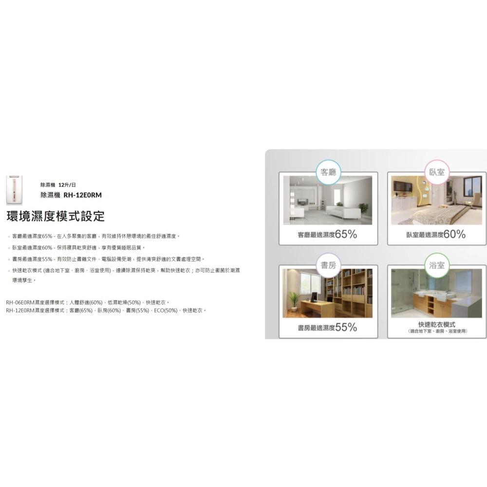 奇美 除濕機 RH-12E0RM-細節圖3