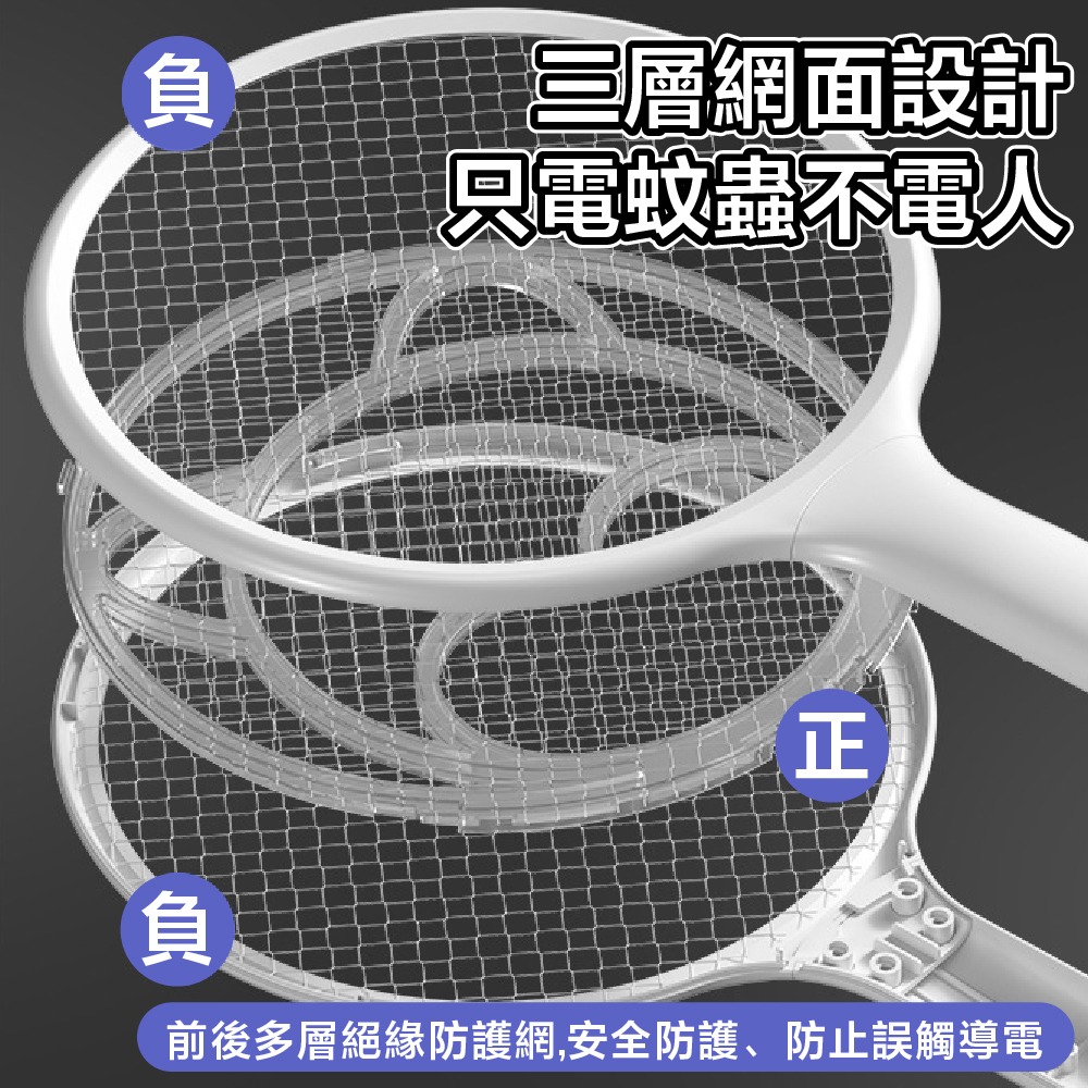昇旺數位3C｜摺疊電蚊拍 捕蚊拍 電蚊拍 兩用設計 USB充電 電蚊拍 捕蚊燈 捕蚊器 大網面電蚊拍 可充電的兩用電-細節圖6