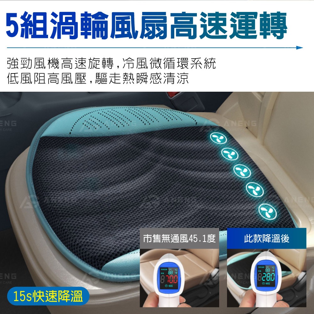 USB風扇坐墊 通風坐墊 冷風坐墊 汽車通風坐墊 涼感坐墊 家用車用坐墊 汽車坐墊 涼風坐墊 冷氣坐墊 車用通風坐墊-細節圖3