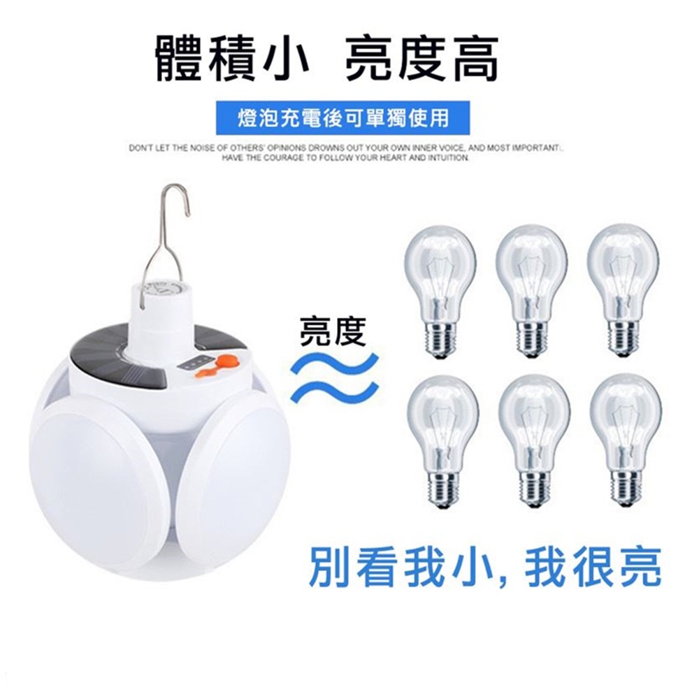 現貨台灣出貨 太陽能/充電兩用【LED防潑水 折疊飛碟燈/露營燈/足球燈/應急燈】45W大功率 可摺疊 節能-細節圖4