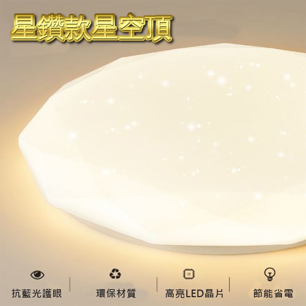 昇旺數位3C｜台灣品牌 台灣保固 LED吸頂燈可遙控切換CNS認證 星鑽 星空 吸頂燈 遙控吸頂燈-細節圖2
