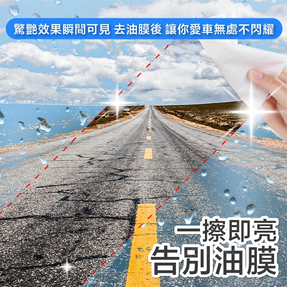 昇旺數位3C｜汽車玻璃除油膜濕巾 除油膜濕紙巾 玻璃除油濕巾 濕紙巾 濕巾 玻璃油膜去污濕巾 除油膜 擦拭濕紙巾-細節圖4