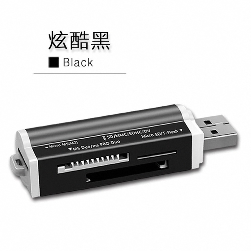 『台灣現貨』四合一高速USB讀卡機 鋁合金 USB2.0讀卡機 4合1多功能讀卡器 電腦  TF/SD內存卡數據讀寫器-細節圖7