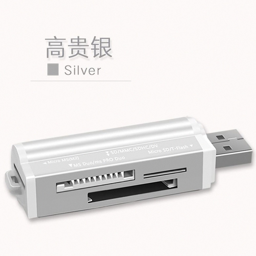 『台灣現貨』四合一高速USB讀卡機 鋁合金 USB2.0讀卡機 4合1多功能讀卡器 電腦  TF/SD內存卡數據讀寫器-細節圖8