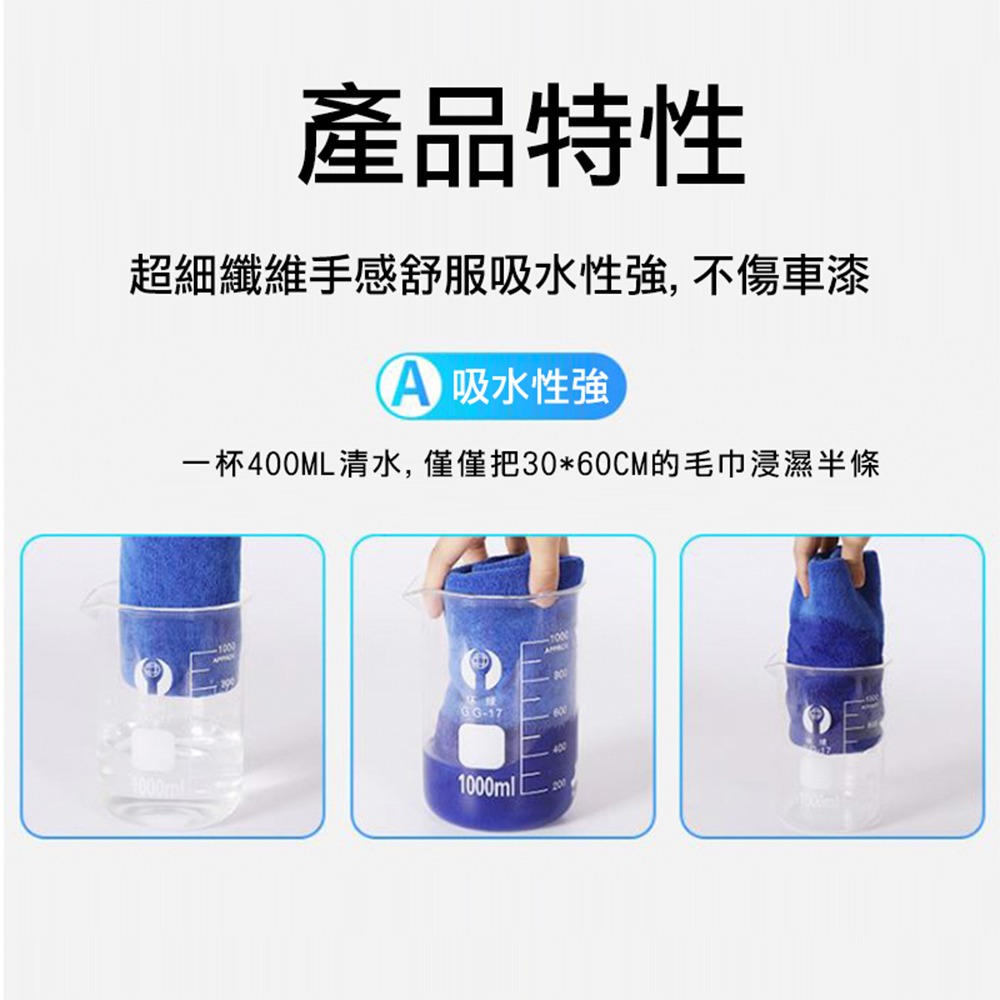 【ANENG】洗車毛巾 吸水毛巾 洗車布 洗車 擦車 超強吸水 加厚 洗車毛巾 洗車巾 洗車工具 清潔抹布 擦車布-細節圖2