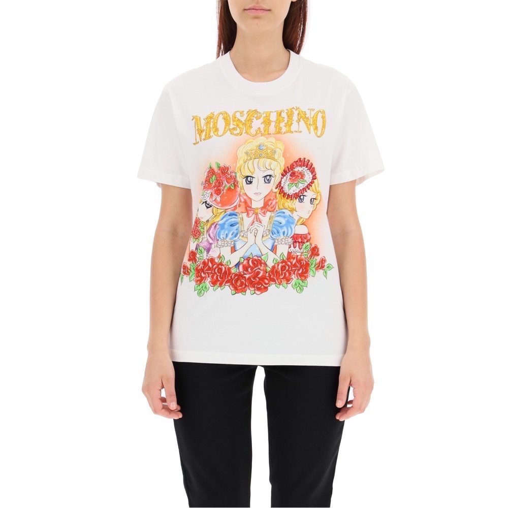 緋聞 🐻 MOSCHINO 凡爾賽玫瑰 / 本宮 / 刺繡 / 白色 / 短袖 / T恤 / 瑪麗皇后🌹-細節圖8