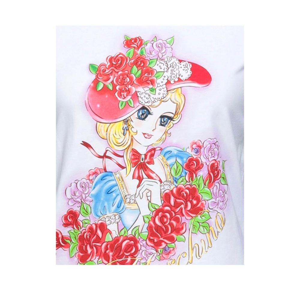 緋聞 🐻 MOSCHINO 凡爾賽玫瑰 / 本宮 / 刺繡 / 白色 / 短袖 / T恤 / 瑪麗皇后🌹-細節圖2