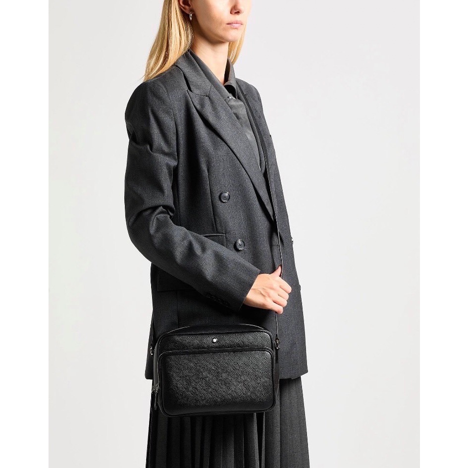 緋聞 👩🏻 MONTBLANC 萬寶龍 / 提案 / 墨子 / 黑色 / 記者包 / 採訪包 / 信差包 / 郵差包 👜-細節圖3