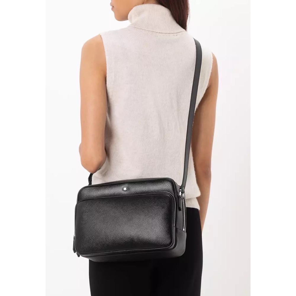 緋聞 👩🏻 MONTBLANC 萬寶龍 / 提案 / 墨子 / 黑色 / 記者包 / 採訪包 / 信差包 / 郵差包 👜-細節圖5