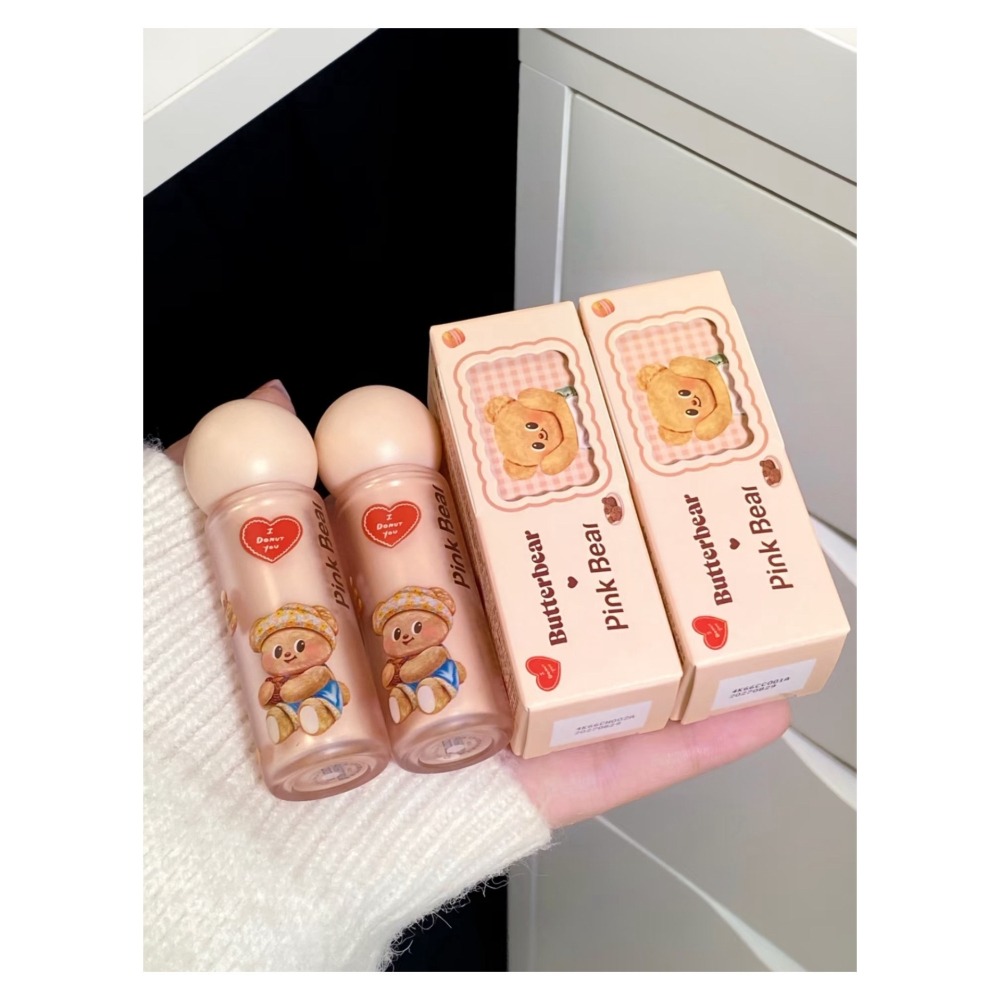 戴栗ლ皮可熊Pinkbear × 黃油小熊聯名眼影·唇泥·唇蜜·禮盒-細節圖3