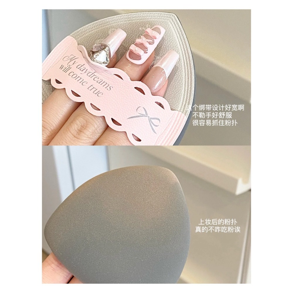 戴栗ლ艾倍拉Everbab蝴蝶結奶皮小粉撲 手指粉撲 氣墊粉撲🩰公主的全能粉撲們-細節圖3