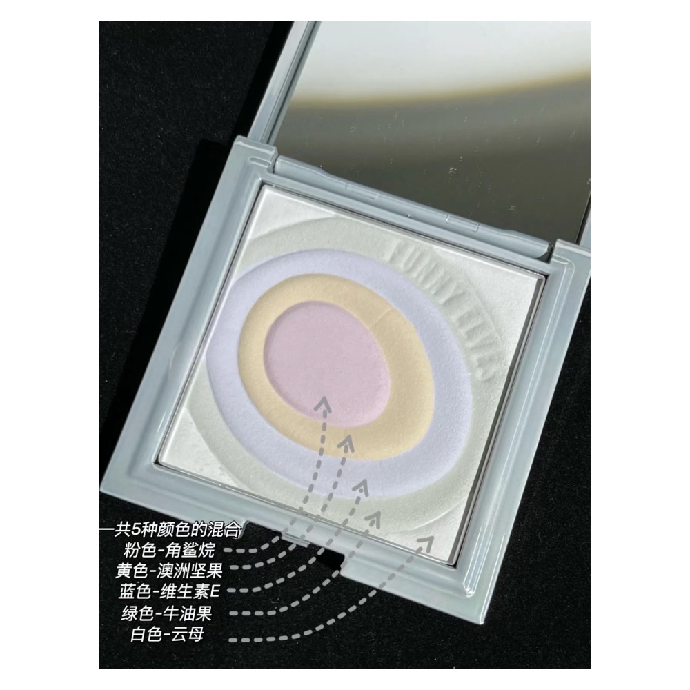 戴栗ლ方里ꜰᴜɴɴʏ ᴇʟᴠᴇꜱ柔焦感光蜜粉餅 五色粉餅🪄超強霧面妝感-細節圖10