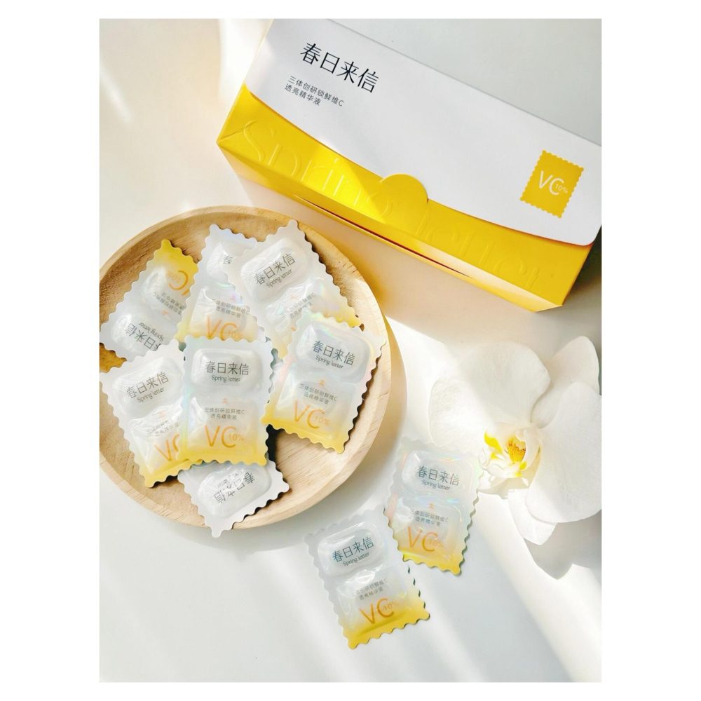 戴栗ლ春日來信ꜱᴘʀɪɴɢ ʟᴇᴛᴛᴇʀ新版VC 3.0 次拋✨面膜✨塗抹面膜💛黃黑皮爆改透亮肌-細節圖4