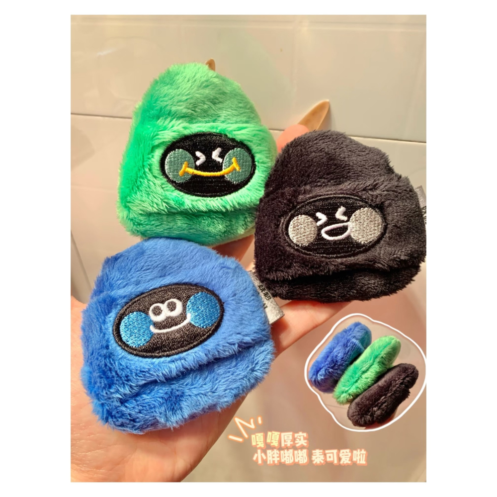戴栗ლ妖制情緒寶寶長絨植絨散粉粉撲🖤POPO💚FIFI💙NANA-細節圖2