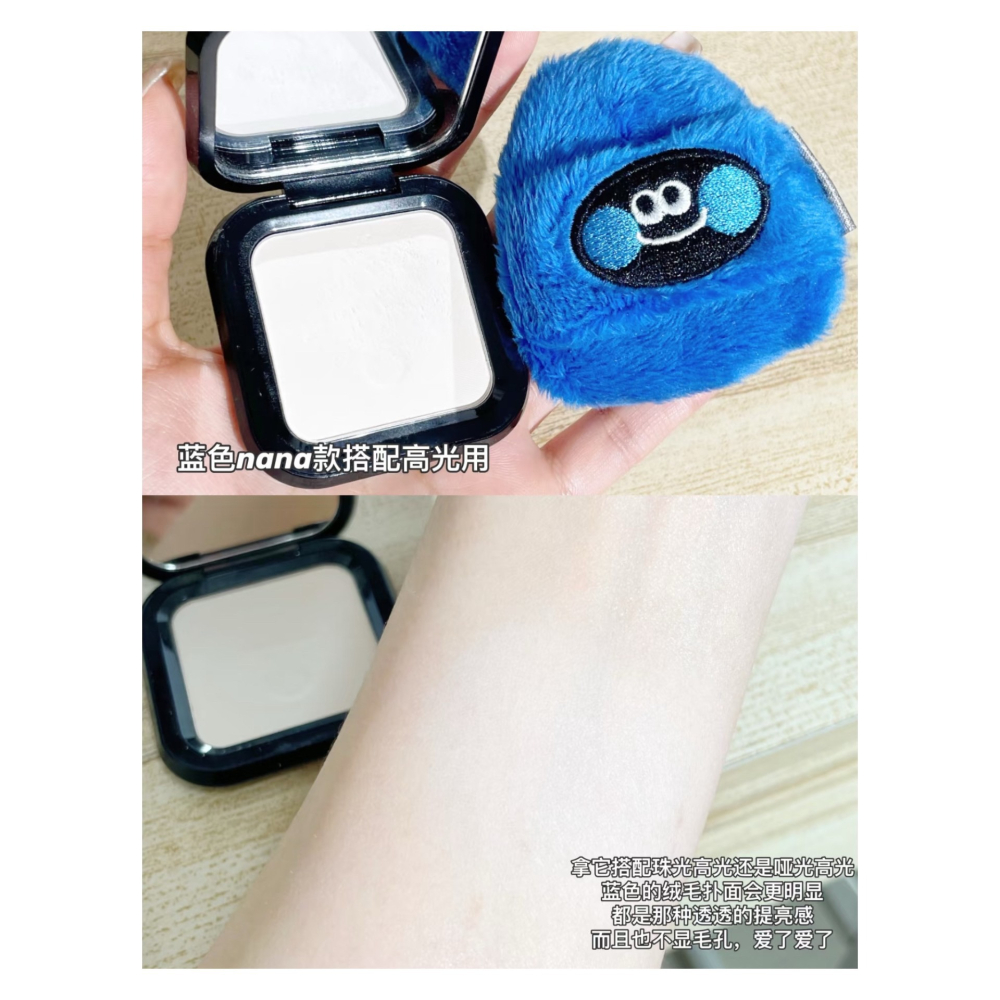 戴栗ლ妖制情緒寶寶長絨植絨散粉粉撲🖤POPO💚FIFI💙NANA-細節圖6