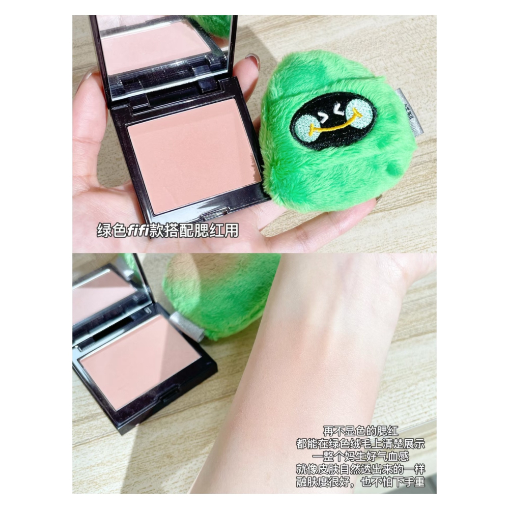 戴栗ლ妖制情緒寶寶長絨植絨散粉粉撲🖤POPO💚FIFI💙NANA-細節圖7