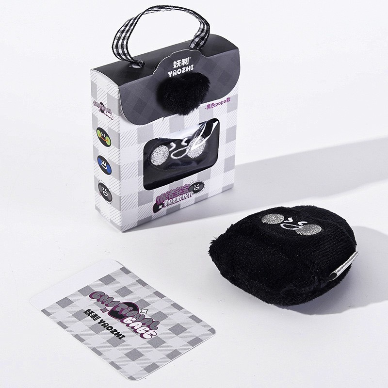 戴栗ლ妖制情緒寶寶長絨植絨散粉粉撲🖤POPO💚FIFI💙NANA-規格圖8