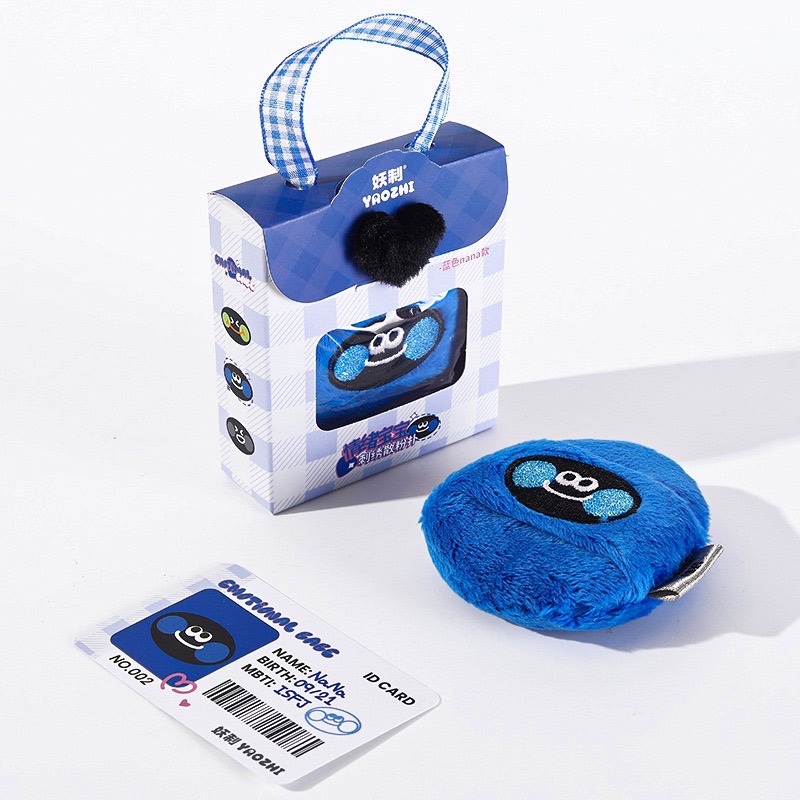 戴栗ლ妖制情緒寶寶長絨植絨散粉粉撲🖤POPO💚FIFI💙NANA-規格圖8