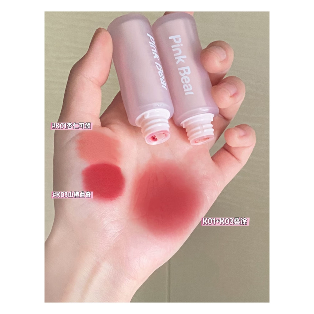 戴栗ლ 皮可熊ᴘɪɴᴋ ʙᴇᴀʀ貼貼唇泥 不沾杯 護唇精華🐻乾皮貼貼泥 柔焦感簡直不要太溫柔-細節圖3