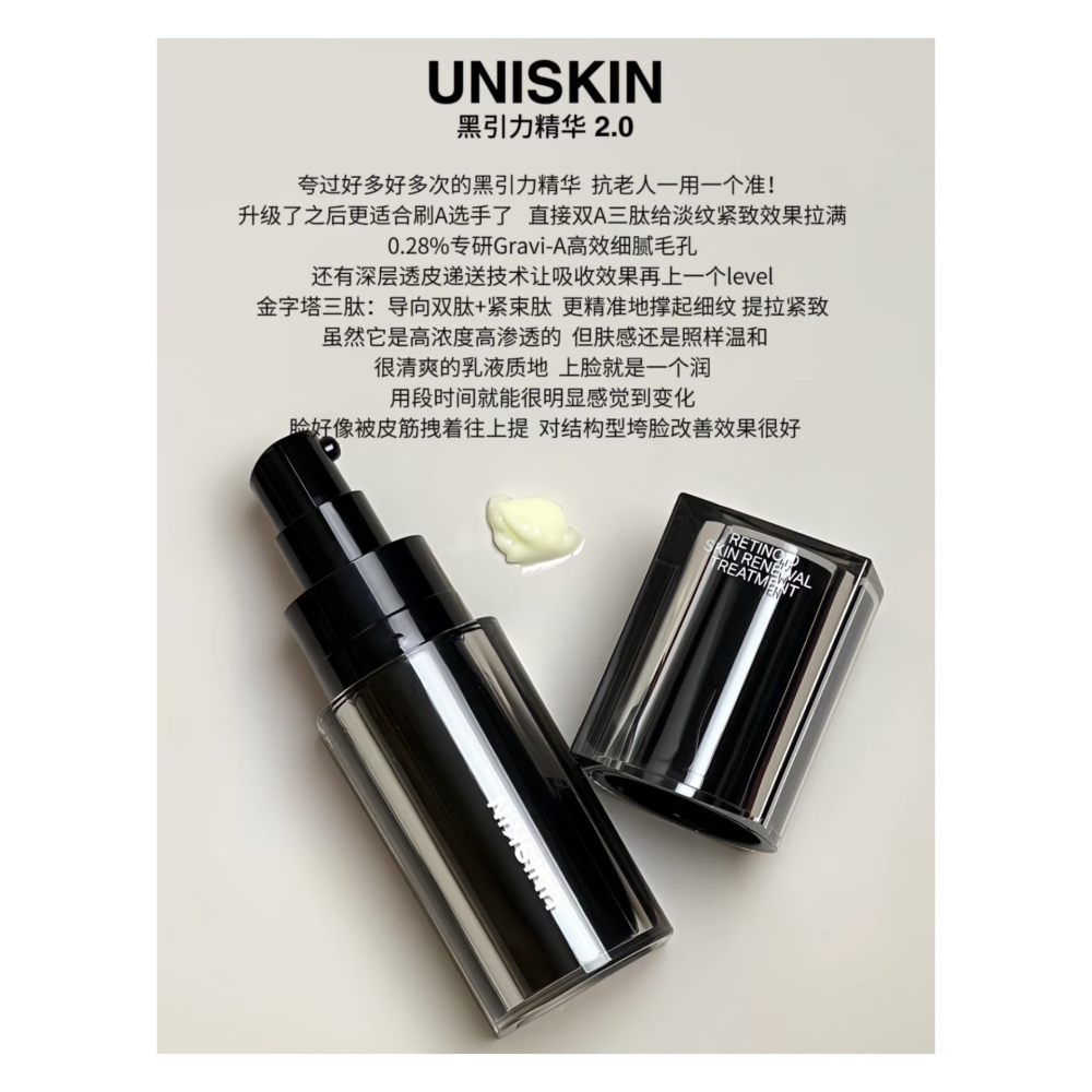 戴栗ლ 優時顏ᴜɴɪꜱᴋɪɴ黑引力 精華 精華水 面霜 2.0🖤臉蛋子緊緻飽滿到飛起-細節圖4