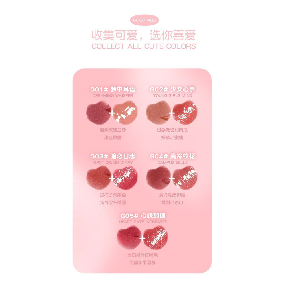 戴栗ლ 戈戈舞ɢᴏɢᴏ ᴛᴀʟᴇꜱ雙拼唇釉 aka 耳機口紅🎧唇蜜唇泥口紅-細節圖6