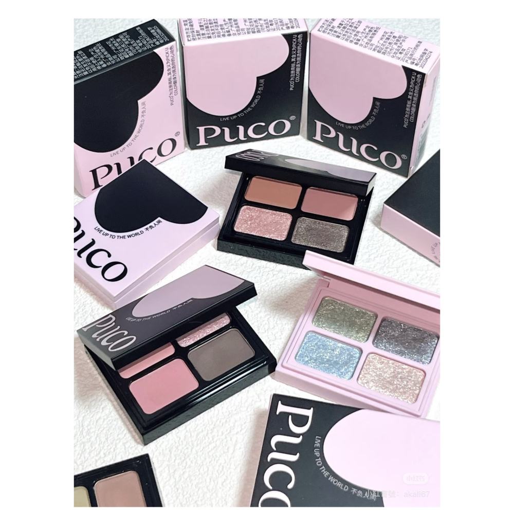 戴栗ლ 噗叩PUCO不負人間粉黑小方四格眼影🖤-細節圖2