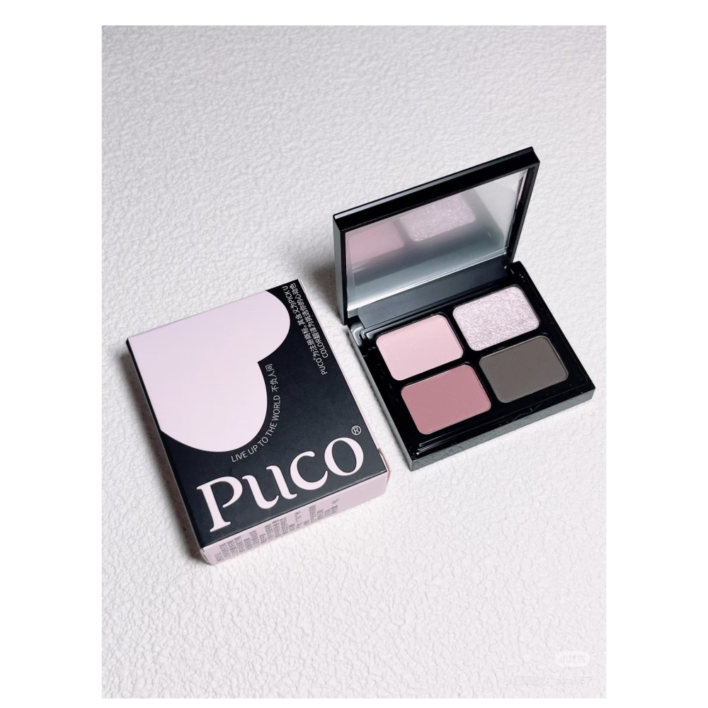 戴栗ლ 噗叩PUCO不負人間粉黑小方四格眼影🖤-細節圖3