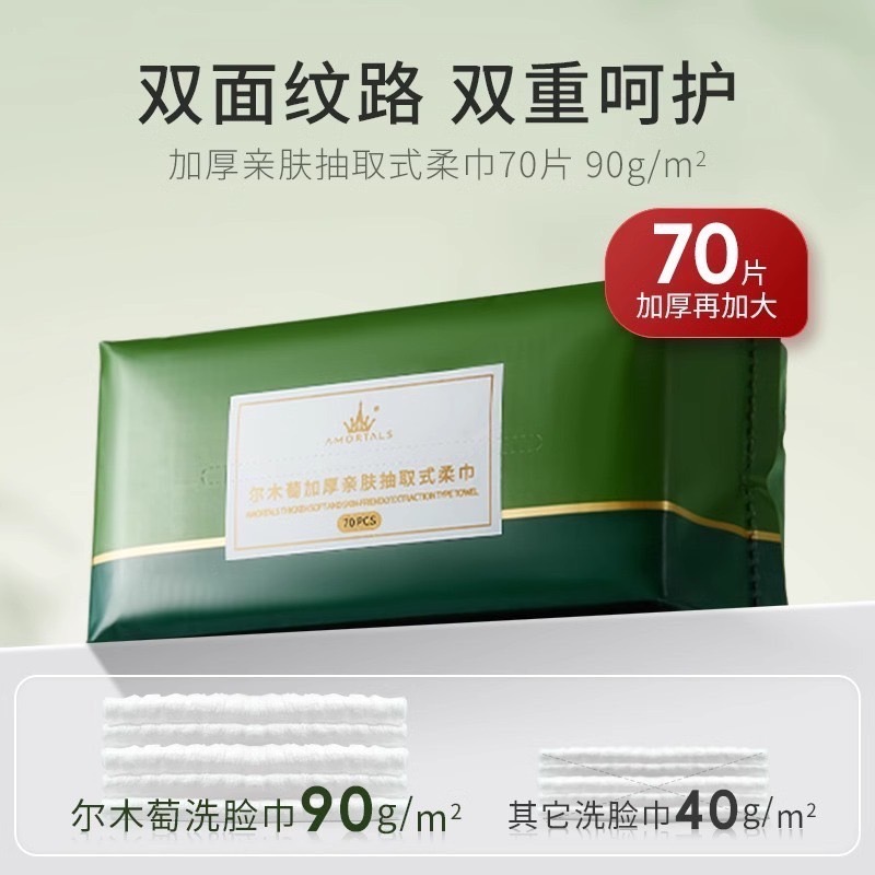 戴栗ლ 爾木萄ᴀᴍᴏʀᴛᴀʟꜱ一次性洗臉巾 浴巾🪽洗臉巾界的白月光-規格圖9