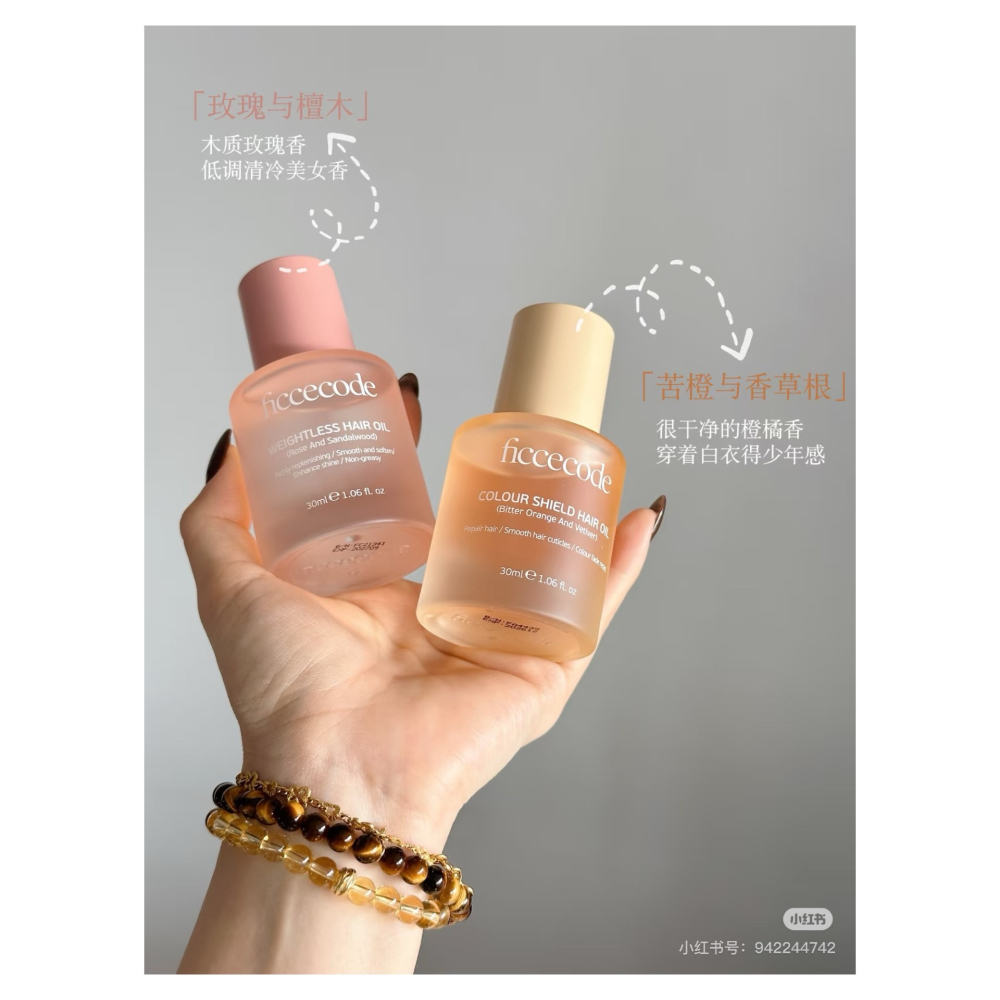戴栗ლ 菲詩蔻ꜰɪᴄᴄᴇᴄᴏᴅᴇ護髮精油✨清冷感美女高級氛圍香-細節圖4