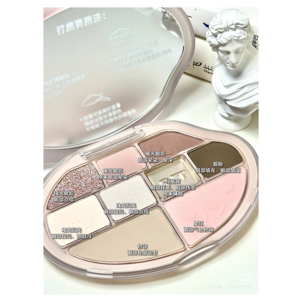 戴栗ლ 羅小曼ʀᴍᴛ面部綜合盤 新手友好 🧺 一盤搞定全妝！淡顏舒適區-細節圖3